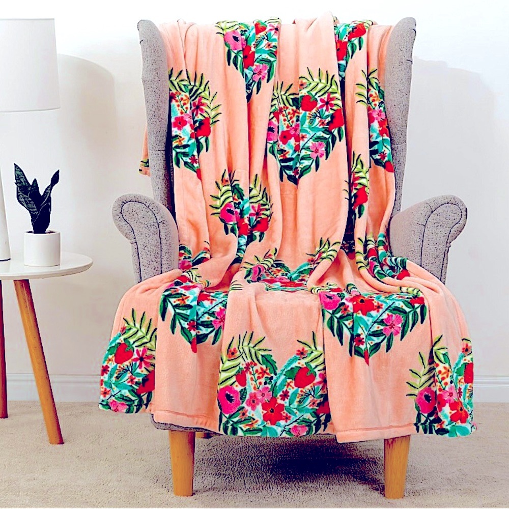 Artist Mia Charro-  Heart Design Throw Blanket -Global Art Collection